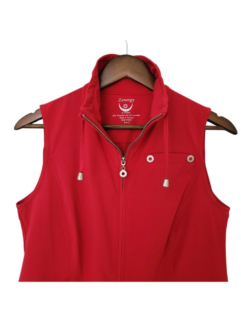 Zenergy By Chicos Zip-Up Sleeveless Vest Womens Size ) (US Small) Pockets - Picture 4 of 9